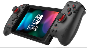 lot 240 image: HORI Split Pad Pro Attachment Set - Ergonomic Controller for Handheld Mode & Wired Controller - Officially Licensed By Nintendo - Nintendo Switch