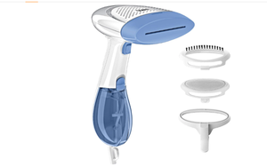 lot 241 image: Conair Handheld Garment Steamer for Clothes, ExtremeSteam 1200W, Portable Handheld Design,WhiteBlue