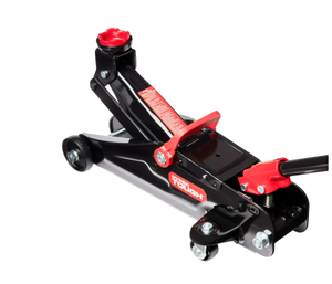 lot 418 image: Hyper Tough T82011W Trolley Jack, 2 Ton Black and Red, Raises from 5-516in - 1338 IN