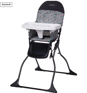 lot 424 image: Simple Fold High Chair Full size, 3-position adjustable tray with built in cup holder