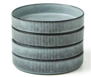 lot 426 image: Famiware Star 8.25 Pasta Bowls, Large Dinner Bowls Set of 4, Smoky Blue