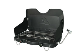 lot 441 image: Ozark Trail 2 Burner Propane Gas Camping Stove, GCT2208W, Black, New