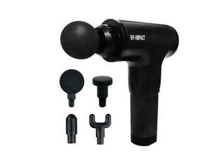 lot 444 image: HY-IMPACT Deep Tissue Cordless Muscle Massager with Four Interchangeable Massaging Heads