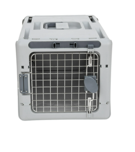 lot 453 image: Sport Pet Designs 19 Collapsible Plastic Dog Kennel, Gray, XS
