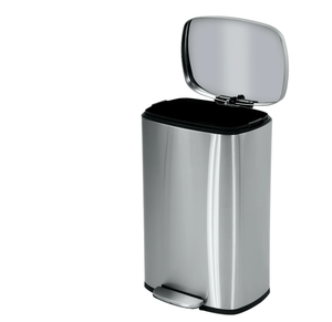 lot 460 image: CL.HPAHKL 13 Gallon Step-on Trash Can with Soft-Close Lid, Stainless Steel Kitchen Garbage Can with Foot Pedal and Removable Inner Bucket, Fingerprint-Proof Trash bins for Home Office
