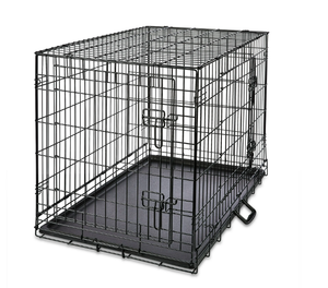 lot 473 image: Vibrant Life Double Door Metal Wire Dog Crate with Leak-Proof Pan and Divider, 36 inch