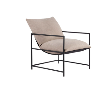 lot 487 image: Mainstays Metal Framed Sling Accent Chair, Black