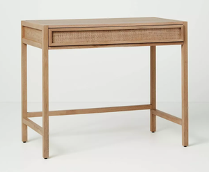 lot 60 image: Wood & Cane Transitional Writing Desk - Hearth & Hand