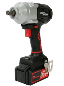 lot 124 image: Hyper Tough 20V Max Brushless 12-Inch Mid-Torque Cordless Impact Wrench with 4.0Ah Lithium-Ion Battery and Charger