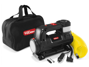 lot 128 image: Hyper Tough DC 12V Heavy Duty Direct Drive Digital Tire Inflator with Detachable LED Light