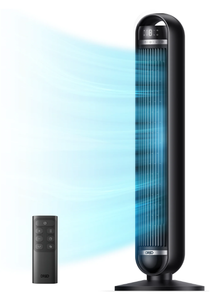 lot 130 image: Dreo Tower Fan, 27fts Velocity Quiet Floor Fan, 90° Oscillating Fans for Indoors with 8 Speeds, 4 Modes, Remote Control