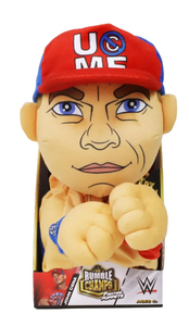 lot 135 image: LOT OF 2 WWE Rumble Champ John Cena Rumbling Plush with Sound