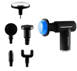 lot 138 image: Brookstone Cordless Hot and Cold Percussion Deep Tissue Massager Gun, 6 Intensity Levels
