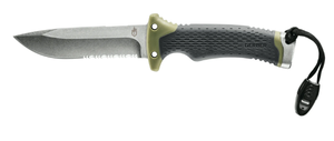 lot 155 image: Gerber Ultimate Camping & Survival Knife, 4.75 Fixed Blade with Fire Starter