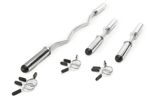 lot 167 image: Marcy Olympic Curl Bar and Dumbbell Handle Combo