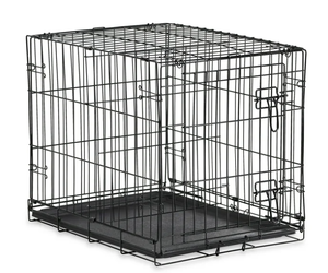 lot 172 image: Vibrant Life, Single-Door Folding Dog Crate with Divider