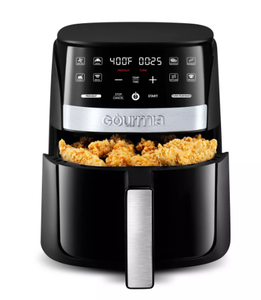 lot 245 image: Gourmia 3qt Digital Window Air Fryer with 8 Presets & Guided Cooking 1200W