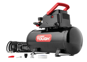 lot 309 image: Hyper Tough Black 100 PSI Oil-free Portable Air Compressor 3 Gal
