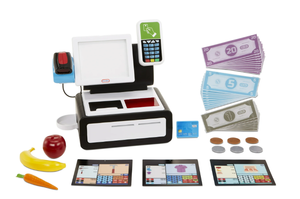 lot 333 image: Little Tikes First Self-Checkout Stand Play Cash Register with Realistic Lights & Sounds