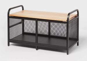lot 394 image: Metal Storage Bench - Brightroom