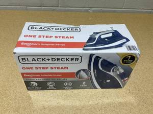 lot 231 image: BLACKDECKER One Step Steam Iron, IR18XS-T
