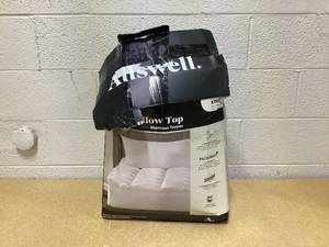 lot 421 image: Allswell Ultra Plush Pillow Top Mattress Topper, king 78x80 inches