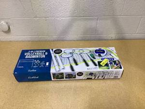 lot 439 image: EastPoint Sports 2-in-1 Volleyball and Badminton Set, Adjustable Height Net Set with all Accessories