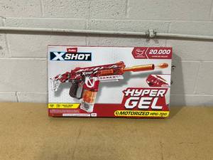 lot 323 image: XSHOT Hyper Gel HPG-700 (20,000 Gel Pellets) Motorized Outdoor Gel Blaster by ZURU for Ages 14