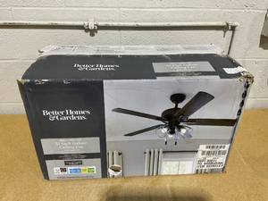 lot 153 image: Better Homes & Gardens 52 Bronze Transitional Ceiling Fan, 5 Reversible Blades