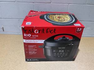 lot 269 image: Instant Pot RIO WIDE 7.5qt 7-in-1 Electric Pressure Cooker & Multi-Cooker 1200W