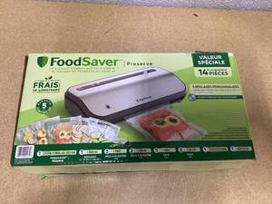 lot 478 image: FoodSaver Preserve Vacuum Sealer, Special Value 14-Piece Starter Kit