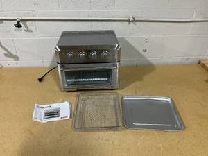 lot 381 image: Cuisinart Air Fryer Toaster Oven Stainless Steel CTOA-122 1800W, Convection Bake, Broiler, Cool Touch