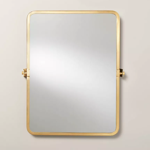 lot 496 image: 22x30 Rectangular Bathroom Vanity Pivot Mirror - Hearth & Hand with Magnolia