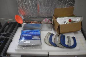 lot 9 image: Horseshoes, jig sticks