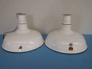 lot 10 image: 18 DIAMETER VINTAGE APPLETON LIGHTS