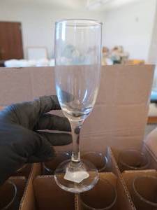 lot 26 image: 5 CASES CHAMPAGNE FLUTES