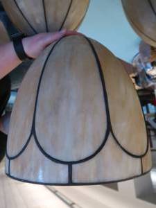 lot 36 image: ANTIQUE LEADED GLASS GLOBES