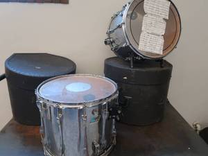 lot 45 image: 2 SNARE DRUMS WITH CASES