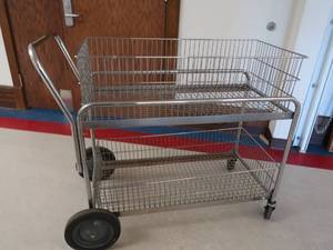lot 55 image: METAL WHEELED CART