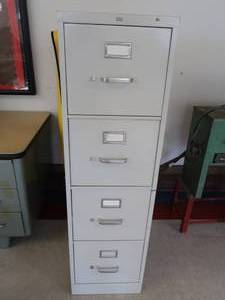 lot 82 image: GRAY METAL FILE CABINET