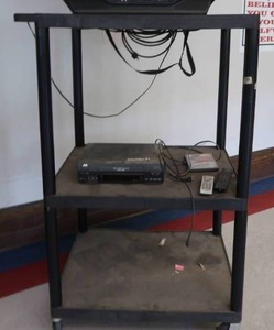 lot 89 image: AV CART WITH VCR