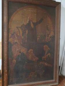 lot 9 image: FRAMED PRINT OF OIL PAINTING