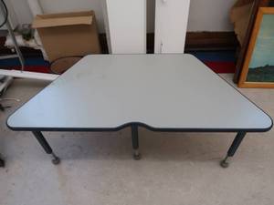 lot 96 image: ADJUSTABLE CHILDRENS TABLE