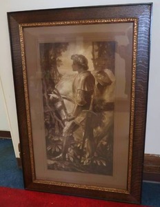 lot 123 image: FRAMED SIR GALAHAD PRINT
