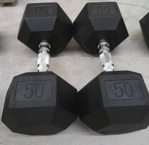 lot 8X image: PAIR OF 50 LB DUMBBELLS