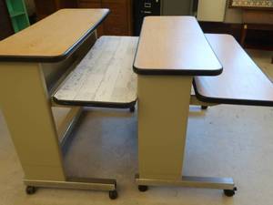 lot 166 image: 2 ROLLING COMPUTER DESKS