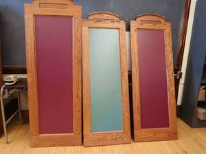 lot 197 image: 3 STANDING SOLID WOOD DIVIDERS