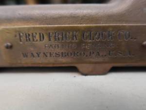 lot 237 image: FRED FRICK MASTER CLOCK AND CABINET