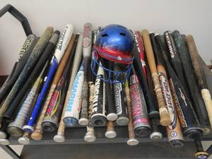 lot 270 image: GIANT LOT OF BATS