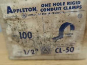lot 288 image: 2 UNOPENED BOXES OF  APPLETON CONDUIT CLAMPS